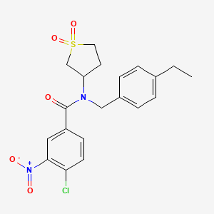 4-chloro-N-(1,1-dioxidotetrahydrothiophen-3-yl)-N-(4-ethylbenzyl)-3-nitrobenzamide