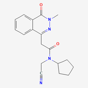molecular formula C18H20N4O2 B2879136 N-(cyanomethyl)-N-cyclopentyl-2-(3-methyl-4-oxo-3,4-dihydrophthalazin-1-yl)acetamide CAS No. 1375185-32-2