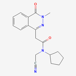 N-(cyanomethyl)-N-cyclopentyl-2-(3-methyl-4-oxo-3,4-dihydrophthalazin-1-yl)acetamide