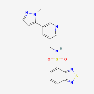 N-((5-(1-methyl-1H-pyrazol-5-yl)pyridin-3-yl)methyl)benzo[c][1,2,5]thiadiazole-4-sulfonamide