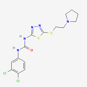 1-(3,4-Dichlorophenyl)-3-(5-((2-(pyrrolidin-1-yl)ethyl)thio)-1,3,4-thiadiazol-2-yl)urea