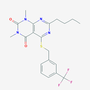 7-butyl-1,3-dimethyl-5-((3-(trifluoromethyl)benzyl)thio)pyrimido[4,5-d]pyrimidine-2,4(1H,3H)-dione