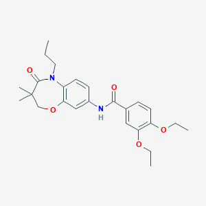 N-(3,3-dimethyl-4-oxo-5-propyl-2,3,4,5-tetrahydrobenzo[b][1,4]oxazepin-8-yl)-3,4-diethoxybenzamide