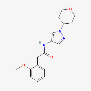 2-(2-methoxyphenyl)-N-(1-(tetrahydro-2H-pyran-4-yl)-1H-pyrazol-4-yl)acetamide
