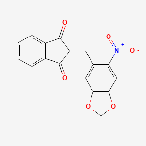 2-[(6-nitro-1,3-benzodioxol-5-yl)methylene]-1H-indene-1,3(2H)-dione