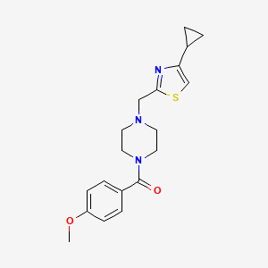 (4-((4-Cyclopropylthiazol-2-yl)methyl)piperazin-1-yl)(4-methoxyphenyl)methanone
