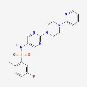 5-fluoro-2-methyl-N-(2-(4-(pyridin-2-yl)piperazin-1-yl)pyrimidin-5-yl)benzenesulfonamide