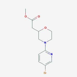 Methyl 2-[4-(5-bromopyridin-2-yl)morpholin-2-yl]acetate