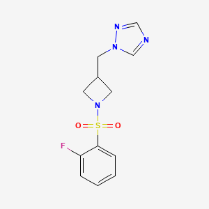 1-((1-((2-fluorophenyl)sulfonyl)azetidin-3-yl)methyl)-1H-1,2,4-triazole