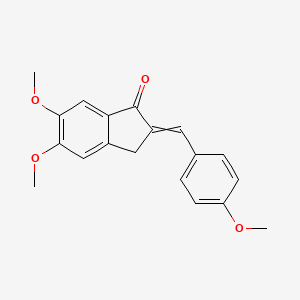 5,6-dimethoxy-2-[(4-methoxyphenyl)methylidene]-3H-inden-1-one