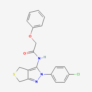 N-[2-(4-chlorophenyl)-4,6-dihydrothieno[3,4-c]pyrazol-3-yl]-2-phenoxyacetamide