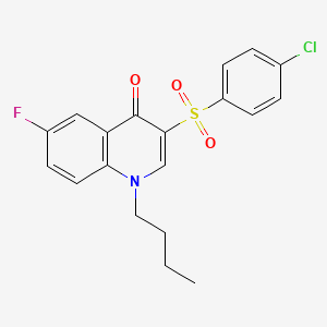 1-Butyl-3-(4-chlorobenzenesulfonyl)-6-fluoro-1,4-dihydroquinolin-4-one