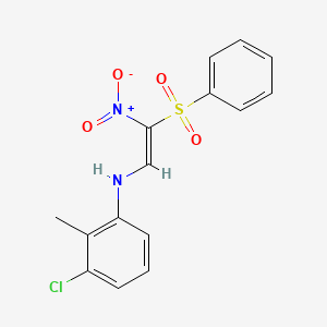 N-[(E)-2-(benzenesulfonyl)-2-nitroethenyl]-3-chloro-2-methylaniline