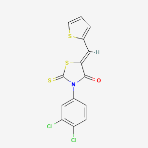 (Z)-3-(3,4-dichlorophenyl)-5-(thiophen-2-ylmethylene)-2-thioxothiazolidin-4-one