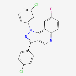 1-(3-chlorophenyl)-3-(4-chlorophenyl)-8-fluoro-1H-pyrazolo[4,3-c]quinoline
