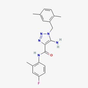 5-amino-1-[(2,5-dimethylphenyl)methyl]-N-(4-fluoro-2-methylphenyl)triazole-4-carboxamide