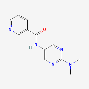 molecular formula C12H13N5O B2879211 N-[2-(dimethylamino)pyrimidin-5-yl]pyridine-3-carboxamide CAS No. 1396746-27-2