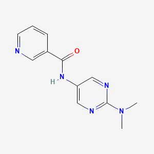 molecular formula C12H13N5O B2879211 N-(2-(dimethylamino)pyrimidin-5-yl)nicotinamide CAS No. 1396746-27-2