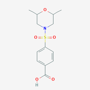 molecular formula C13H17NO5S B2879215 4-(2,6-Dimethyl-morpholine-4-sulfonyl)-benzoic acid CAS No. 328038-27-3