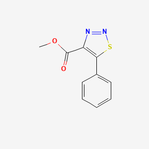 molecular formula C10H8N2O2S B2879219 5-Phenyl-[1,2,3]thiadiazole-4-carboxylic acid methyl ester CAS No. 72234-59-4