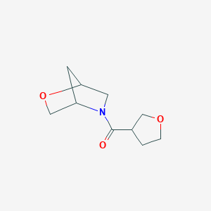 molecular formula C10H15NO3 B2879224 2-Oxa-5-azabicyclo[2.2.1]heptan-5-yl(tetrahydrofuran-3-yl)methanone CAS No. 2034455-12-2
