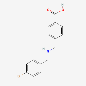 molecular formula C15H14BrNO2 B2879225 4-{[(4-Bromobenzyl)amino]methyl}benzoic acid CAS No. 656815-39-3