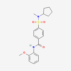 molecular formula C20H24N2O4S B2879236 4-[cyclopentyl(methyl)sulfamoyl]-N-(2-methoxyphenyl)benzamide CAS No. 899963-65-6