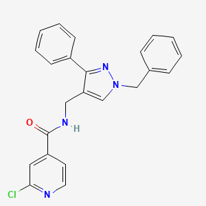 molecular formula C23H19ClN4O B2879238 N-[(1-benzyl-3-phenylpyrazol-4-yl)methyl]-2-chloropyridine-4-carboxamide CAS No. 1170388-04-1