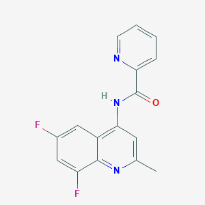 molecular formula C16H11F2N3O B2879258 N-(6,8-difluoro-2-methylquinolin-4-yl)pyridine-2-carboxamide CAS No. 1010921-99-9