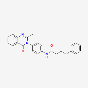 molecular formula C25H23N3O2 B2879282 N-[4-(2-methyl-4-oxo-3,4-dihydroquinazolin-3-yl)phenyl]-4-phenylbutanamide CAS No. 903329-41-9