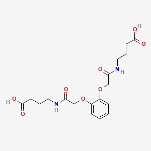 molecular formula C18H24N2O8 B2879305 4,4'-((2,2'-(1,2-Phenylenebis(oxy))bis(acetyl))bis(azanediyl))dibutanoic acid CAS No. 328104-81-0