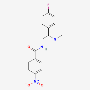 B2879306 N-(2-(dimethylamino)-2-(4-fluorophenyl)ethyl)-4-nitrobenzamide CAS No. 942010-71-1