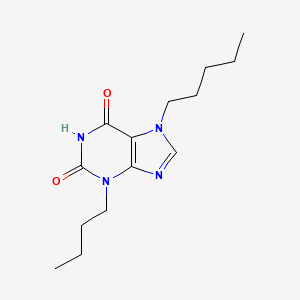 molecular formula C14H22N4O2 B2879311 3-butyl-7-pentyl-2,3,6,7-tetrahydro-1H-purine-2,6-dione CAS No. 730949-71-0