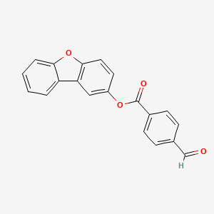 molecular formula C20H12O4 B2879313 Dibenzofuran-2-yl 4-formylbenzoate CAS No. 729577-33-7