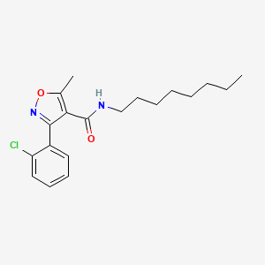 molecular formula C19H25ClN2O2 B2879317 3-(2-氯苯基)-5-甲基-N-辛基-1,2-恶唑-4-甲酰胺 CAS No. 543715-03-3