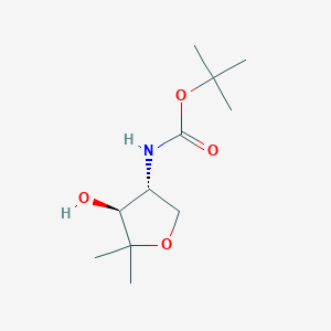 molecular formula C11H21NO4 B2879342 Tert-butyl N-[(3R,4S)-4-hydroxy-5,5-dimethyloxolan-3-yl]carbamate CAS No. 2418593-44-7