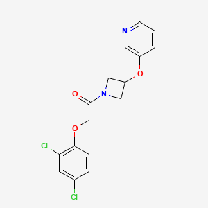 molecular formula C16H14Cl2N2O3 B2879358 2-(2,4-Dichlorophenoxy)-1-(3-(pyridin-3-yloxy)azetidin-1-yl)ethanone CAS No. 1903114-31-7