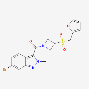 B2879370 (6-bromo-2-methyl-2H-indazol-3-yl)(3-((furan-2-ylmethyl)sulfonyl)azetidin-1-yl)methanone CAS No. 1797886-71-5