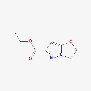 molecular formula C8H10N2O3 B2879391 Ethyl 2,3-dihydropyrazolo[5,1-b]oxazole-6-carboxylate CAS No. 623565-48-0