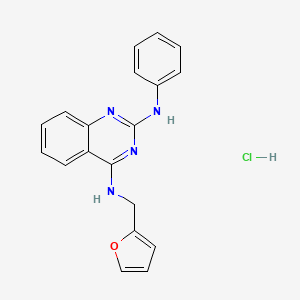 molecular formula C19H17ClN4O B2879475 N4-(furan-2-ylmethyl)-N2-phenylquinazoline-2,4-diamine hydrochloride 