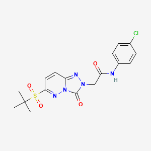 2-(6-(tert-butylsulfonyl)-3-oxo-[1,2,4]triazolo[4,3-b]pyridazin-2(3H)-yl)-N-(4-chlorophenyl)acetamide