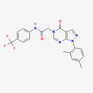 2-(1-(2,4-dimethylphenyl)-4-oxo-1H-pyrazolo[3,4-d]pyrimidin-5(4H)-yl)-N-(4-(trifluoromethyl)phenyl)acetamide