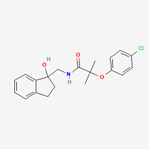 2-(4-chlorophenoxy)-N-((1-hydroxy-2,3-dihydro-1H-inden-1-yl)methyl)-2-methylpropanamide