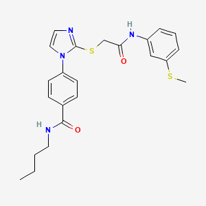 N-butyl-4-(2-((2-((3-(methylthio)phenyl)amino)-2-oxoethyl)thio)-1H-imidazol-1-yl)benzamide