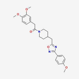 1-[(3,4-Dimethoxyphenyl)acetyl]-4-{[3-(4-methoxyphenyl)-1,2,4-oxadiazol-5-yl]methyl}piperidine