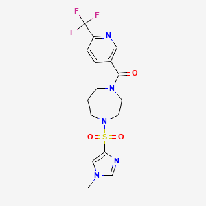 (4-((1-methyl-1H-imidazol-4-yl)sulfonyl)-1,4-diazepan-1-yl)(6-(trifluoromethyl)pyridin-3-yl)methanone