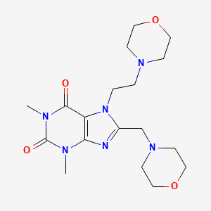 1,3-Dimethyl-7-(2-morpholin-4-ylethyl)-8-(morpholin-4-ylmethyl)purine-2,6-dione