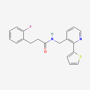 3-(2-fluorophenyl)-N-((2-(thiophen-2-yl)pyridin-3-yl)methyl)propanamide
