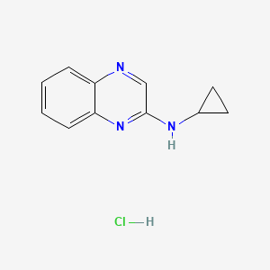 molecular formula C11H12ClN3 B2879604 N-cyclopropylquinoxalin-2-amine hydrochloride CAS No. 2034427-39-7
