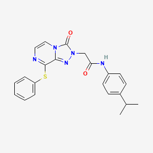 N-(4-isopropylphenyl)-2-(3-oxo-8-(phenylthio)-[1,2,4]triazolo[4,3-a]pyrazin-2(3H)-yl)acetamide
